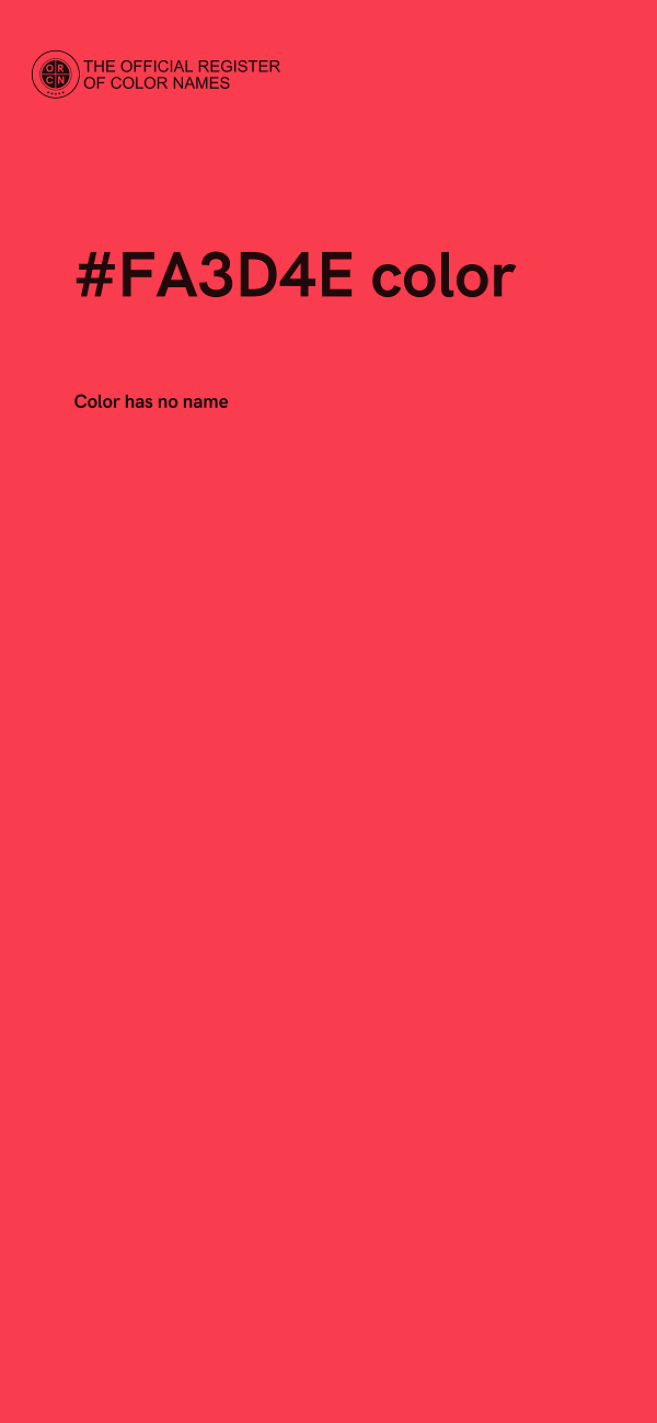 #FA3D4E color image
