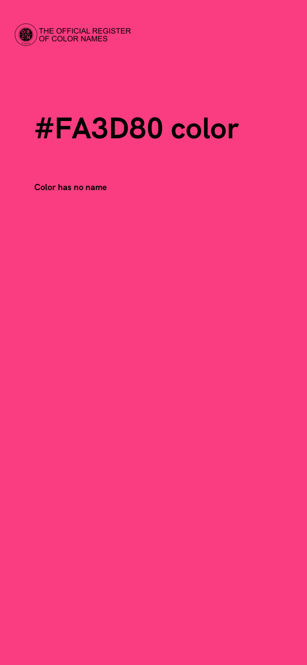 #FA3D80 color image