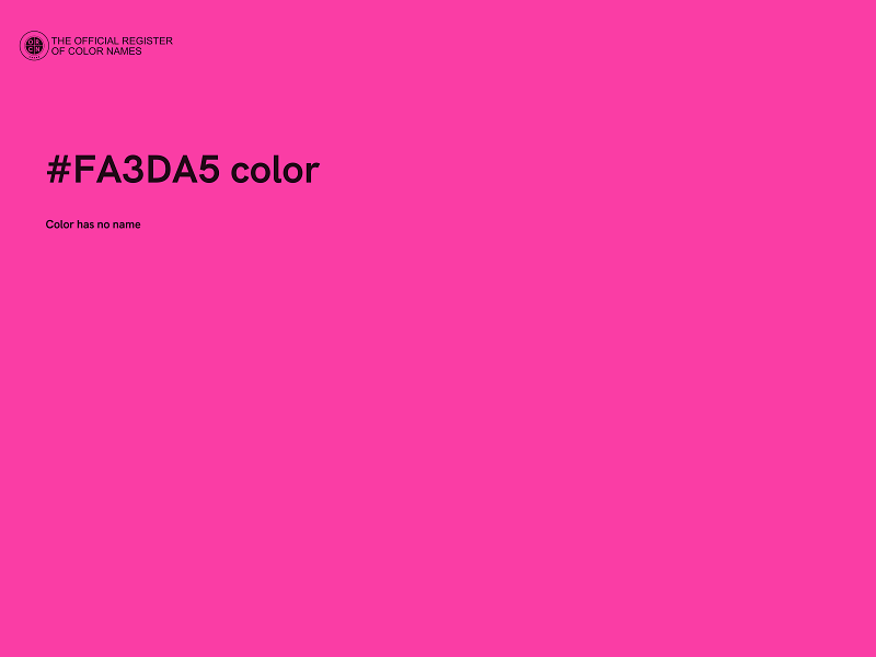 #FA3DA5 color image