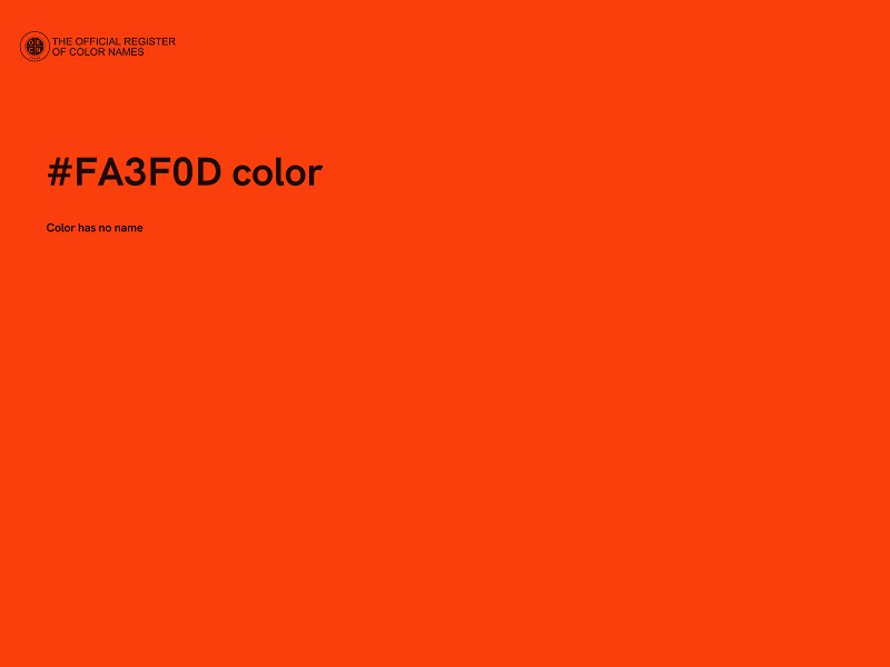 #FA3F0D color image