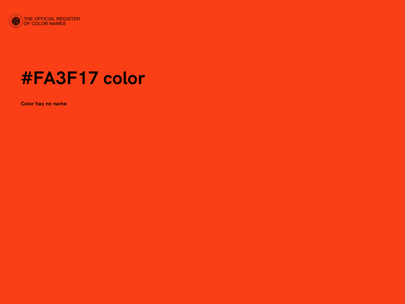 #FA3F17 color image