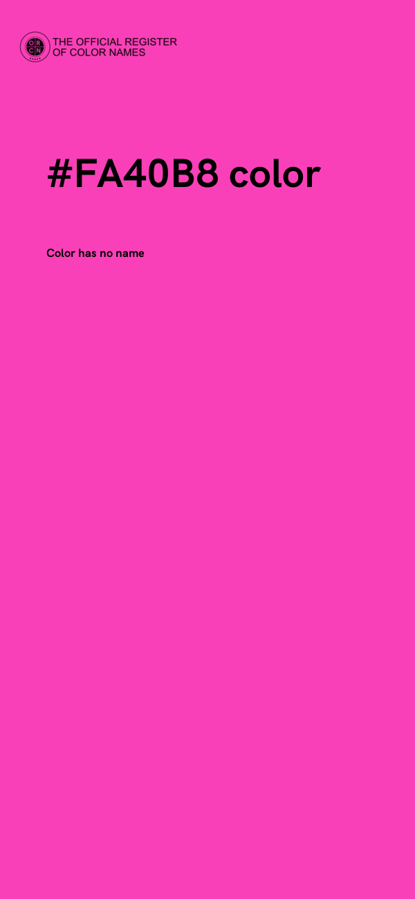 #FA40B8 color image