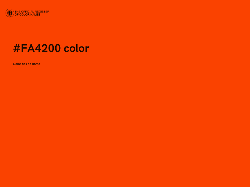#FA4200 color image