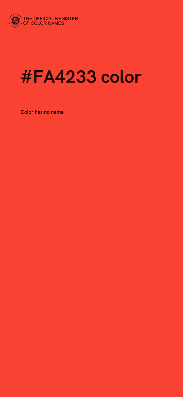 #FA4233 color image
