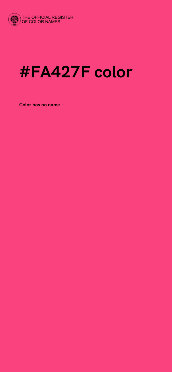 #FA427F color image