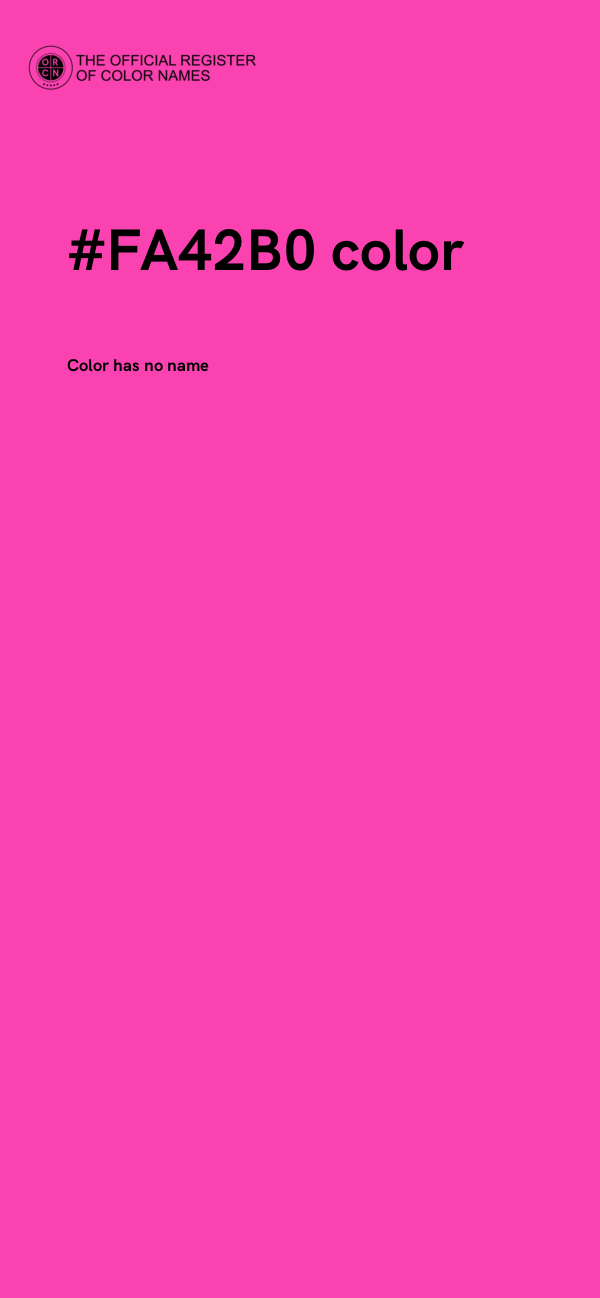 #FA42B0 color image