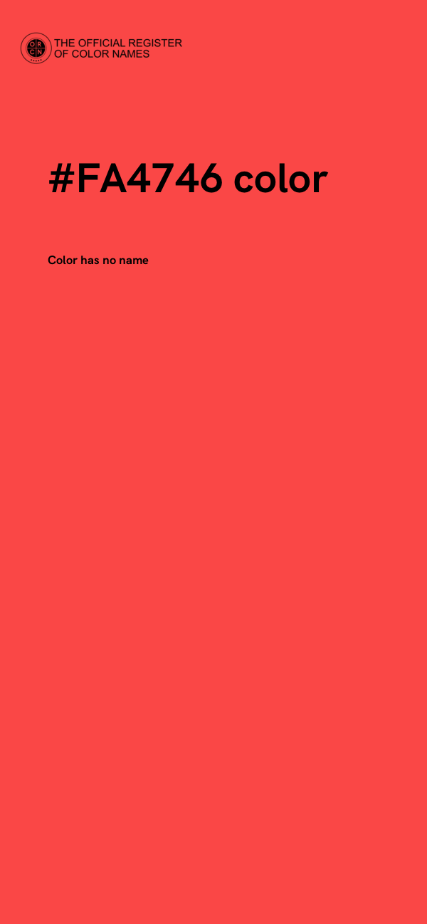 #FA4746 color image