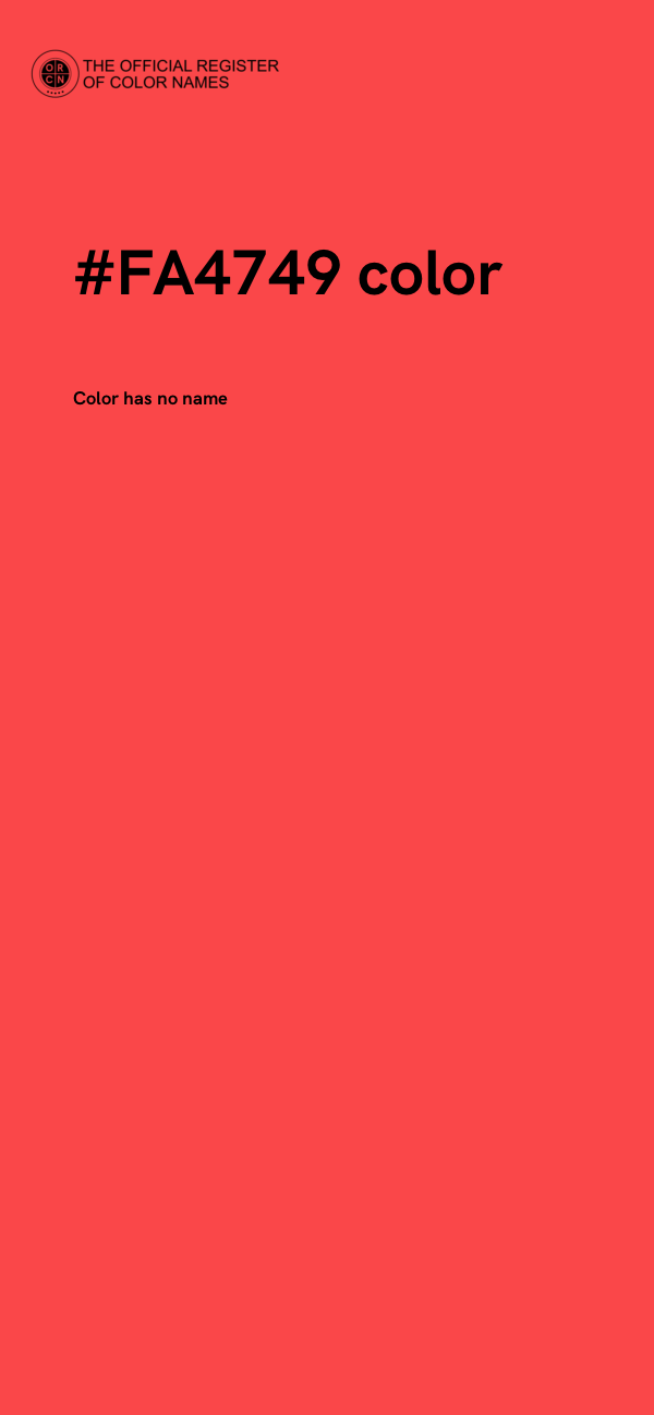 #FA4749 color image