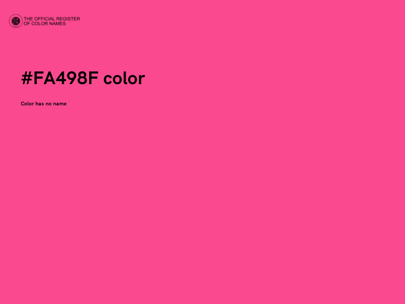 #FA498F color image