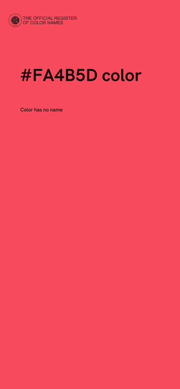 #FA4B5D color image