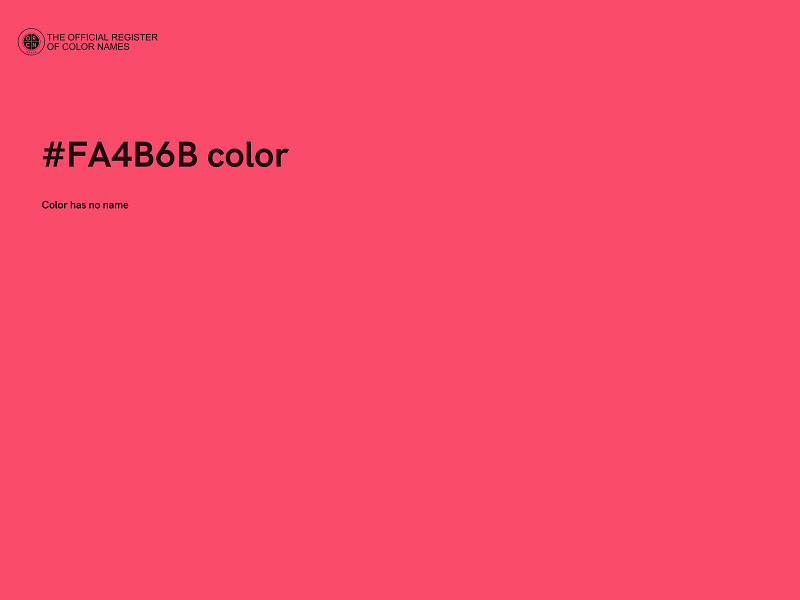 #FA4B6B color image