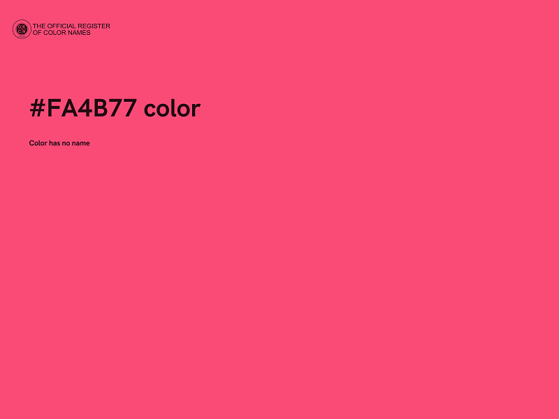 #FA4B77 color image