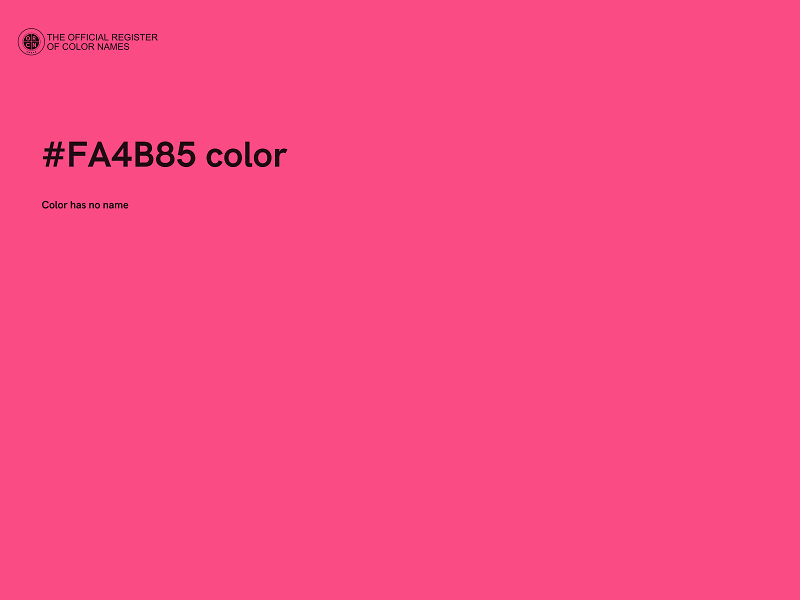 #FA4B85 color image