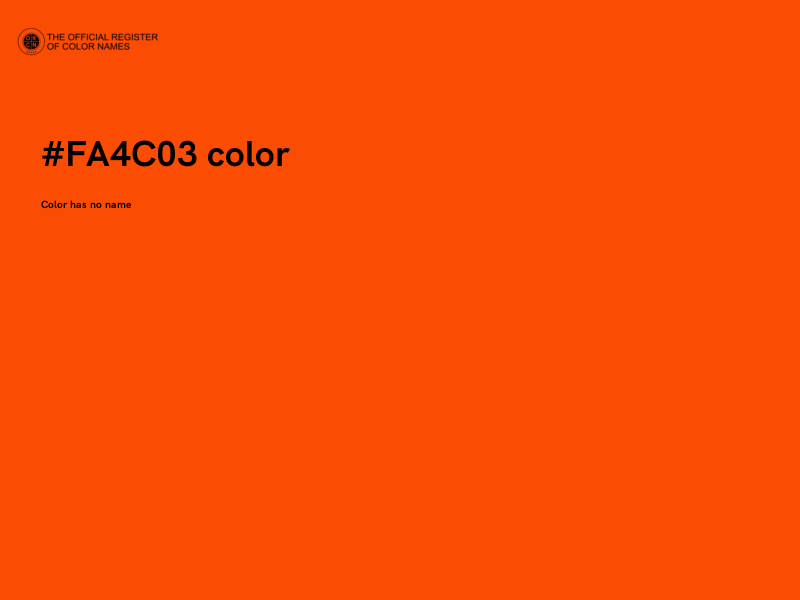 #FA4C03 color image