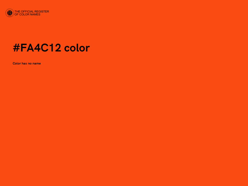 #FA4C12 color image