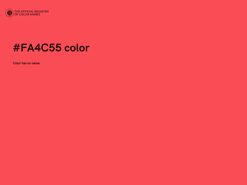 #FA4C55 color image