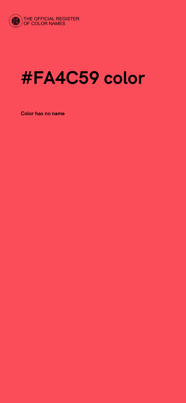 #FA4C59 color image
