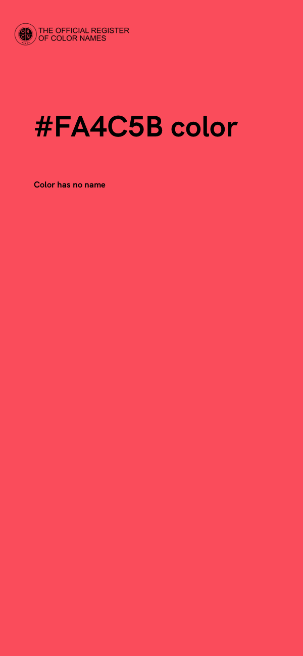 #FA4C5B color image
