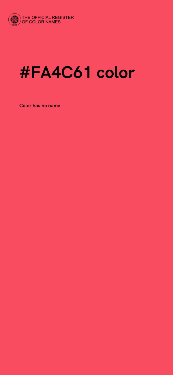 #FA4C61 color image