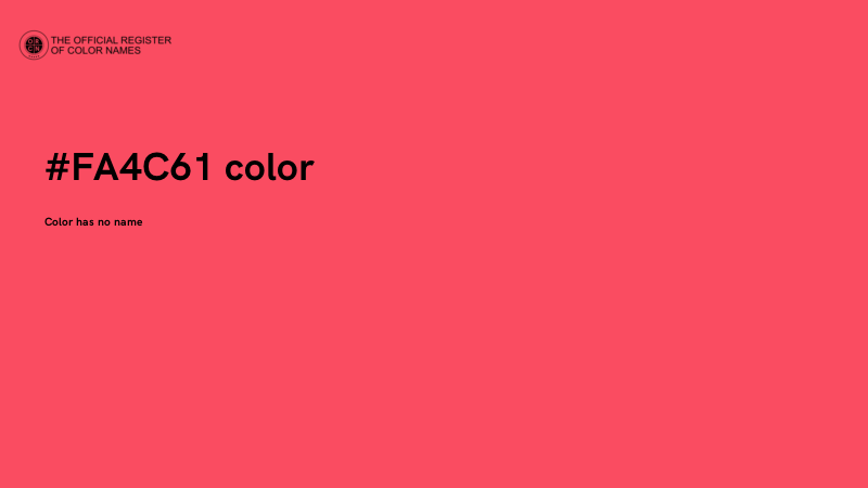 #FA4C61 color image