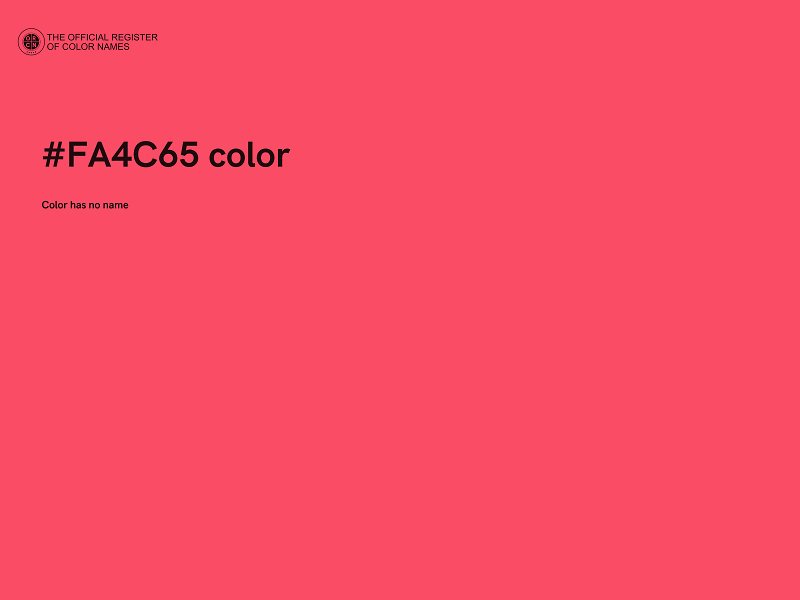 #FA4C65 color image