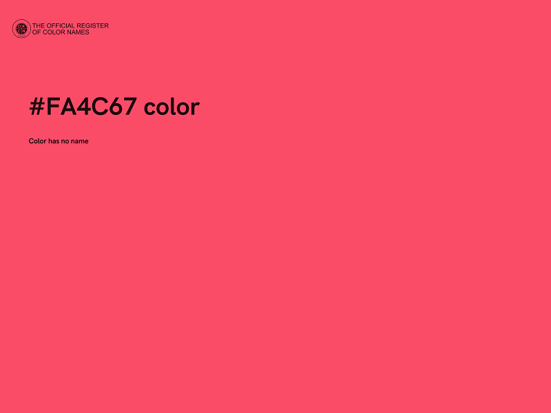 #FA4C67 color image