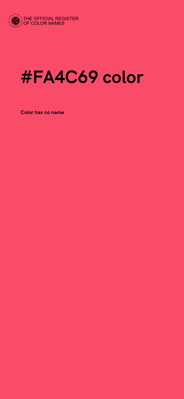 #FA4C69 color image