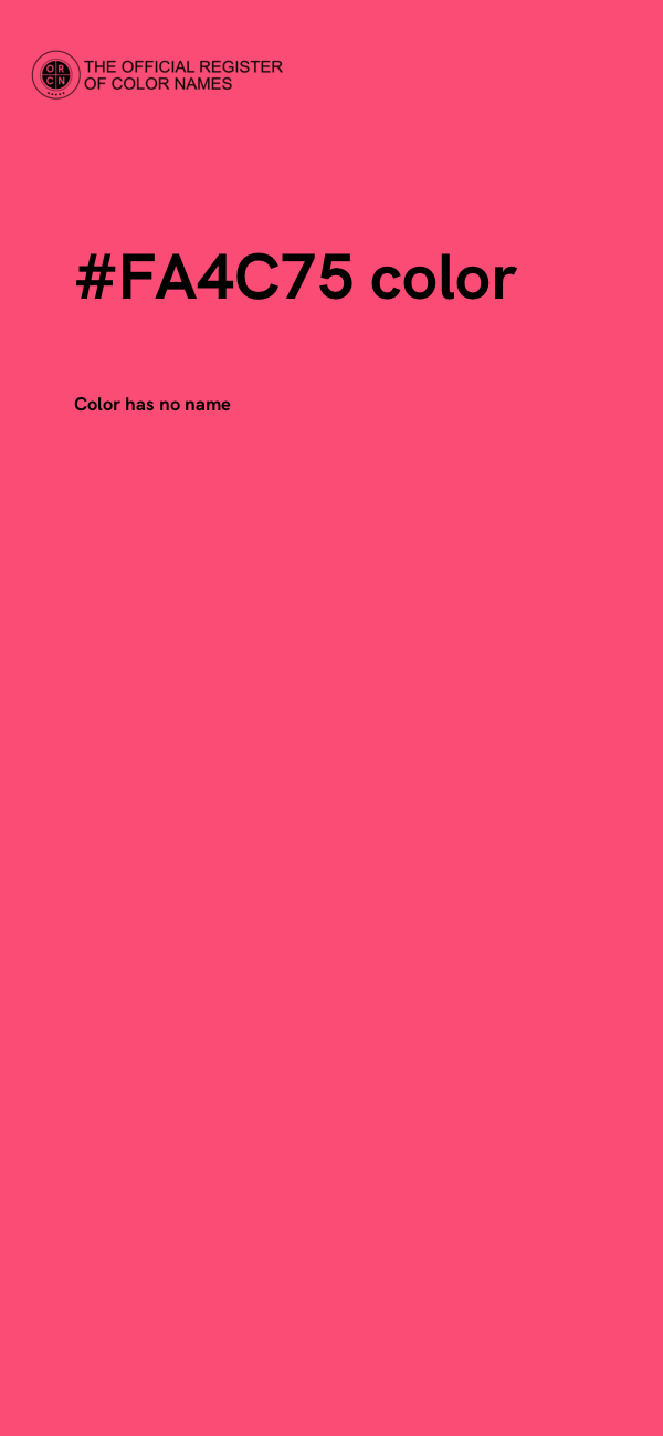 #FA4C75 color image