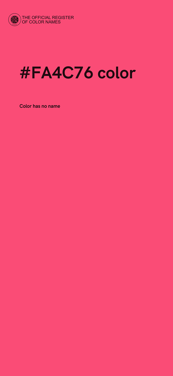 #FA4C76 color image