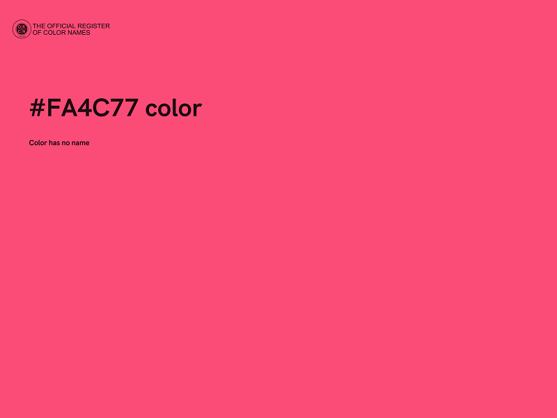 #FA4C77 color image
