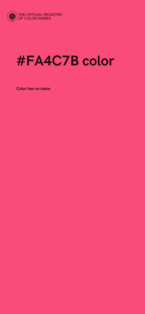 #FA4C7B color image