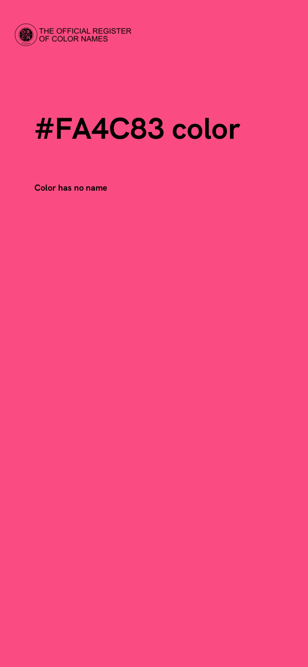 #FA4C83 color image