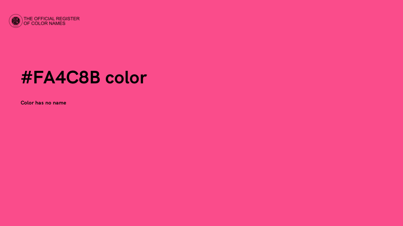 #FA4C8B color image