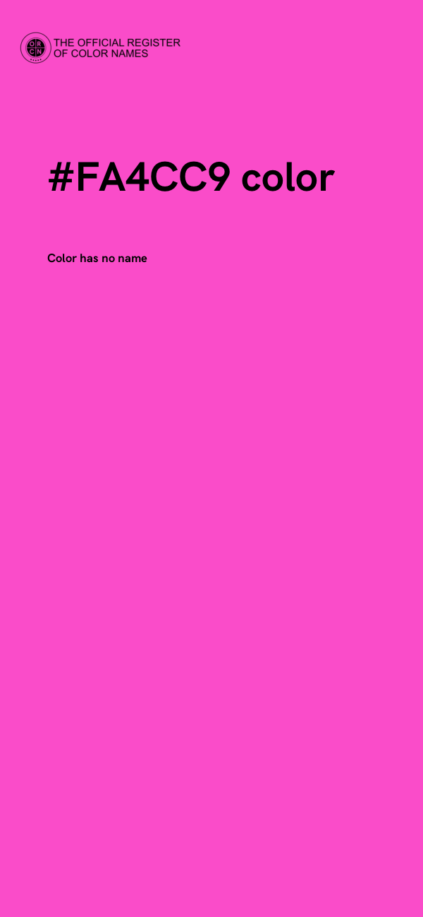#FA4CC9 color image