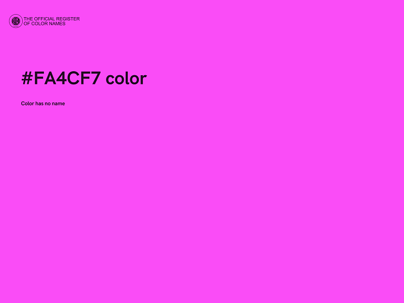 #FA4CF7 color image