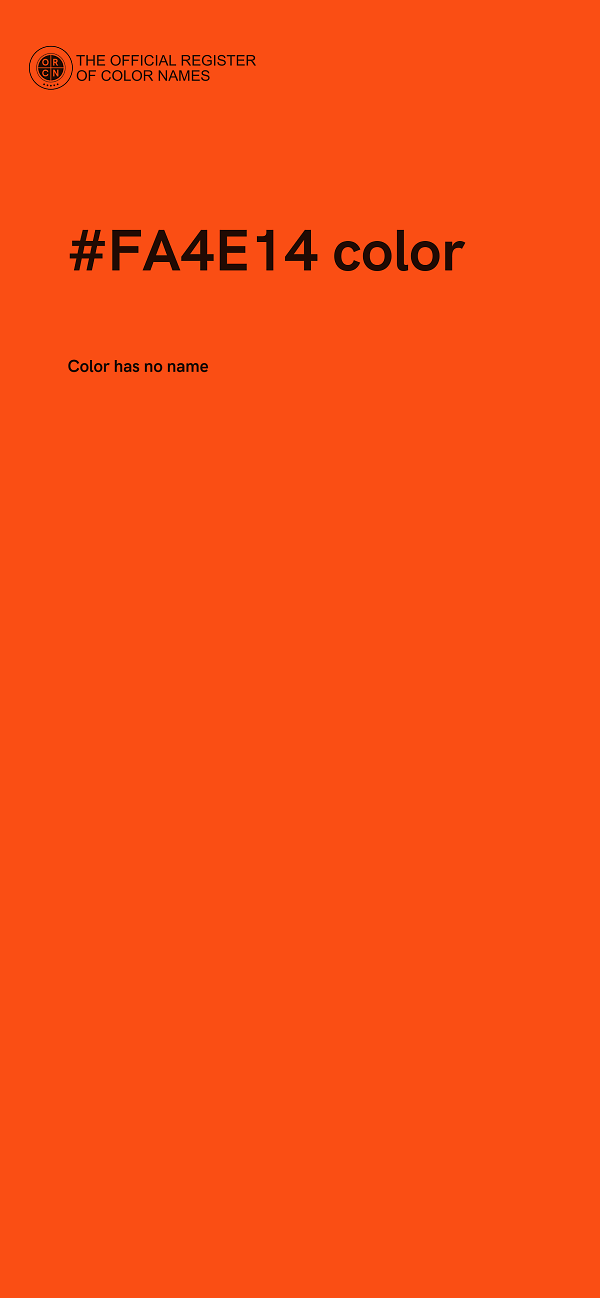 #FA4E14 color image