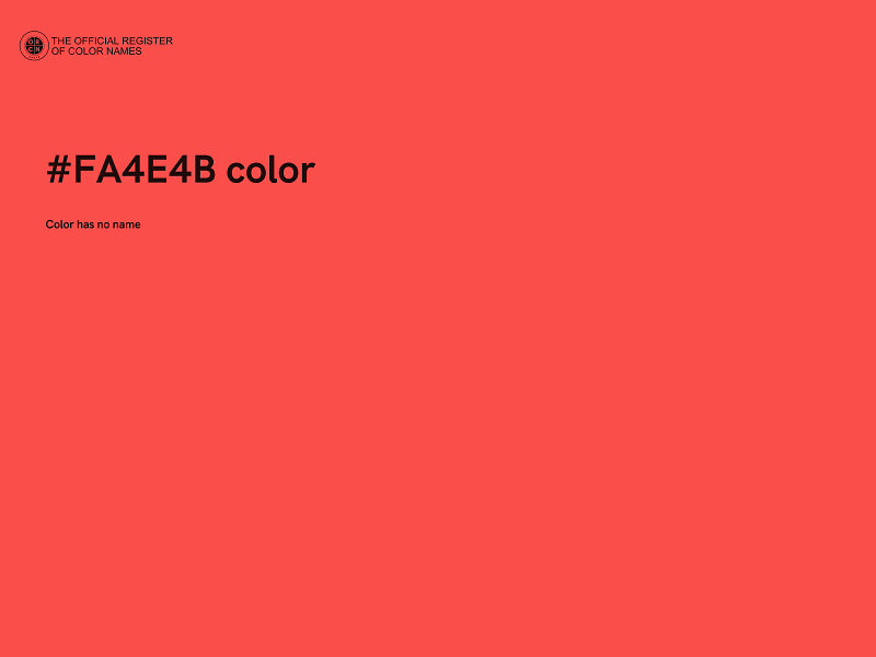 #FA4E4B color image