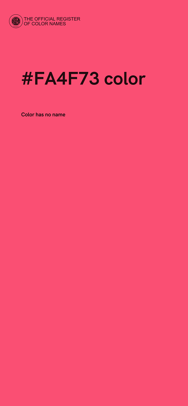 #FA4F73 color image