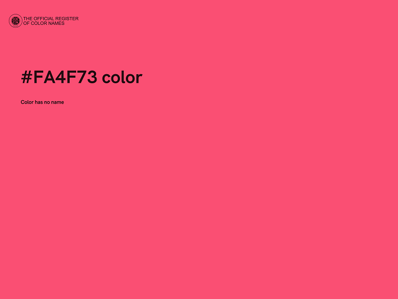 #FA4F73 color image