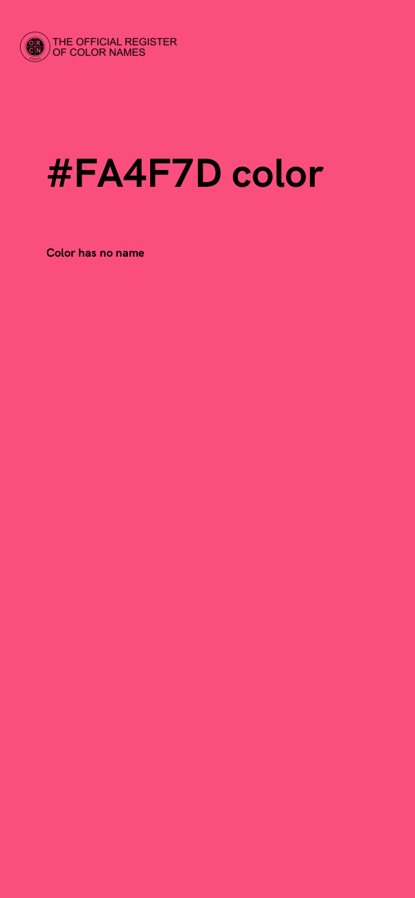 #FA4F7D color image