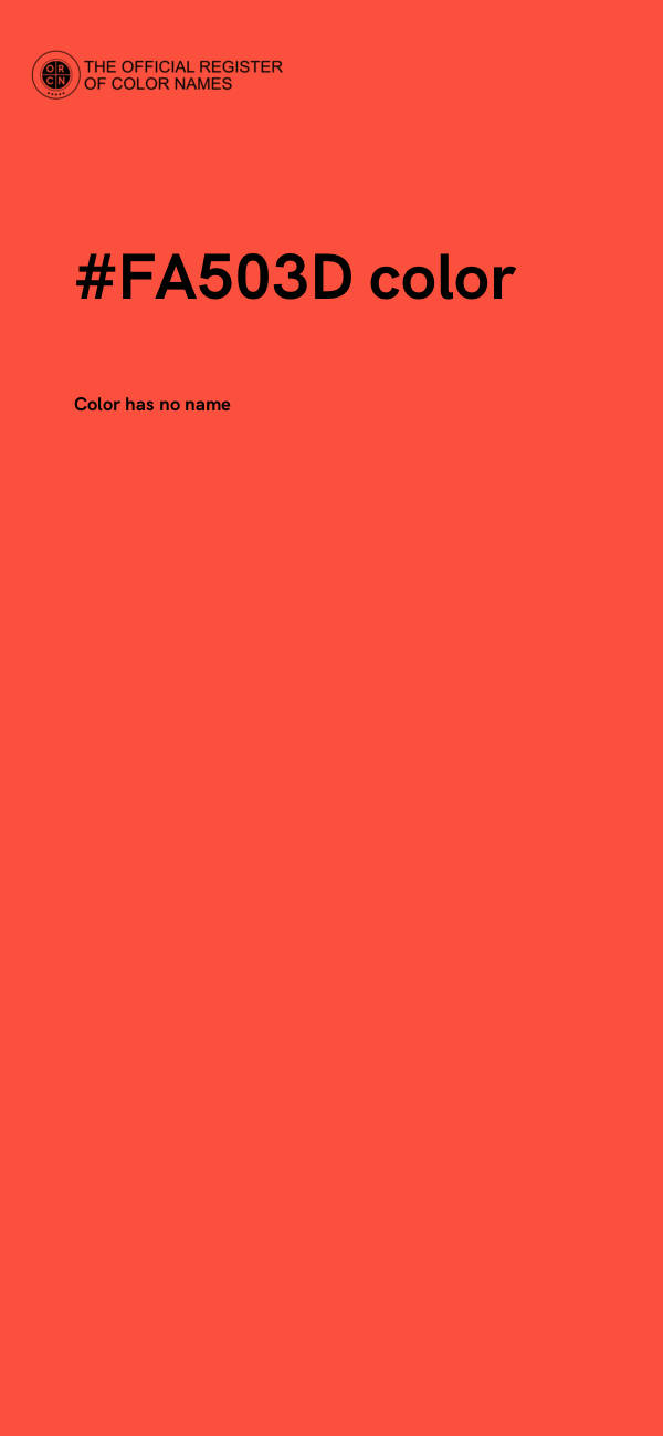 #FA503D color image