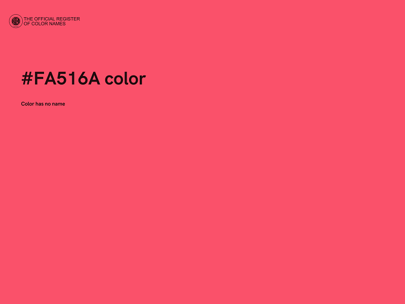 #FA516A color image