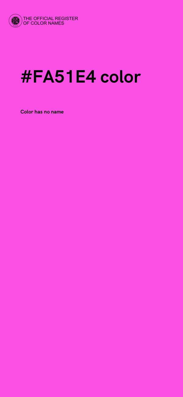 #FA51E4 color image