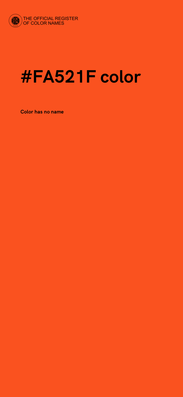 #FA521F color image