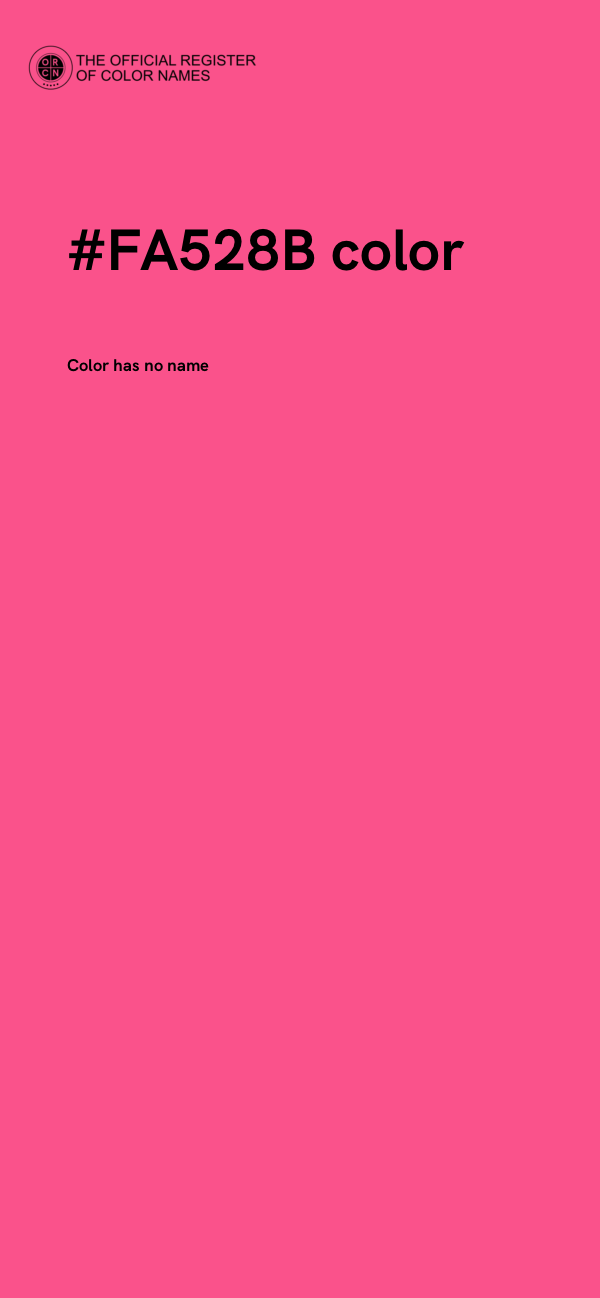 #FA528B color image