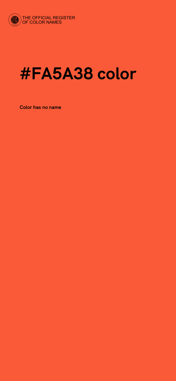 #FA5A38 color image