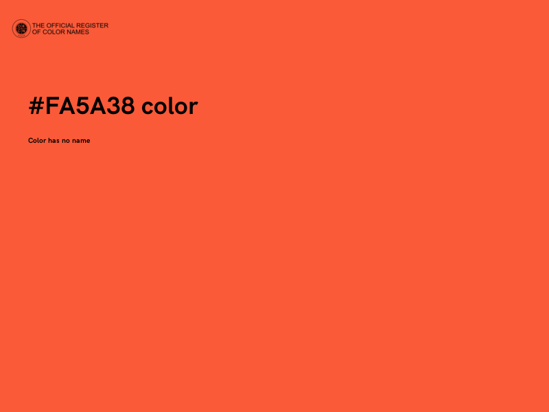 #FA5A38 color image