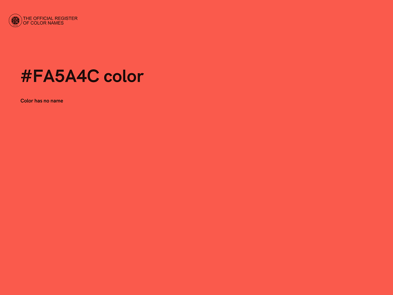 #FA5A4C color image