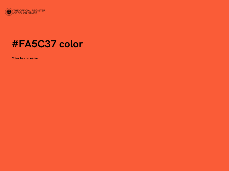 #FA5C37 color image