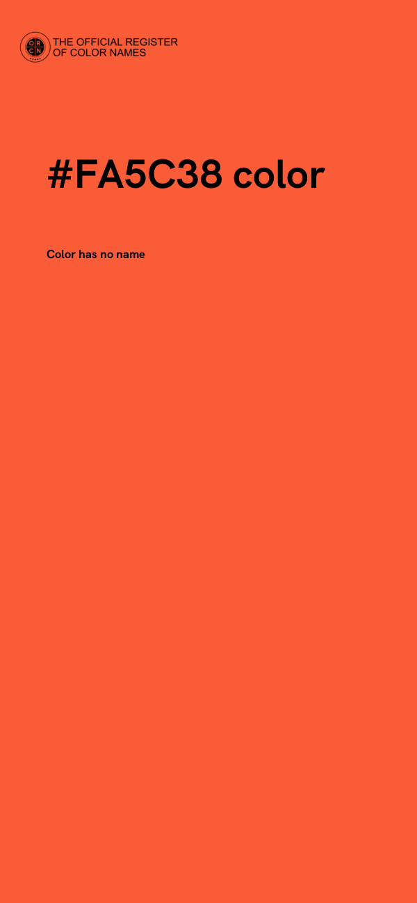 #FA5C38 color image